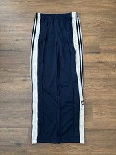 Adidas Adibreak Poppers Tracksuit Bottoms Trackpants Joggers - Navy - UK 10
