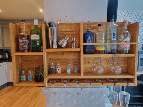 Wall mounted drinks bar - wall,