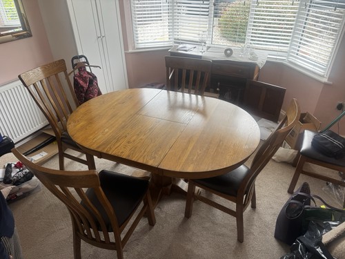 Solid oak extending dining - extending,