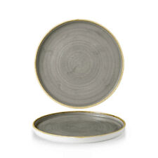 Stonecast Grey Walled Plate 21 cm 8.67" - Box of 6