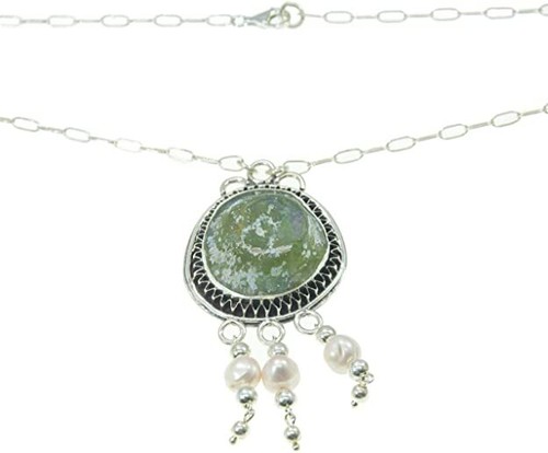 Roman glass pendant - glass, authentic