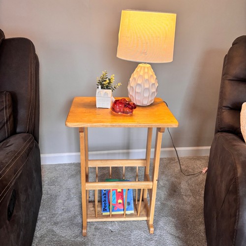 Vintage wood side table - vintage,