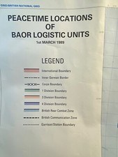 Original Map of Peacetime Locations UK LOGISTIC ARMS and Areas of Responsibility