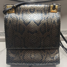 Peter Kaiser Clutch Bag With  Shoulder Strap Snakeskin Pattern