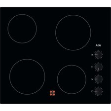 AEG HK614000CB 59cm 4 Burners Ceramic Hob Black