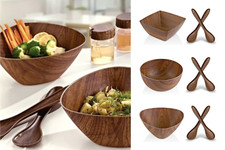 Salad Bowl Soup Wood Effect