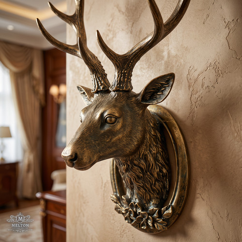 Stags head wall mounted - wall,