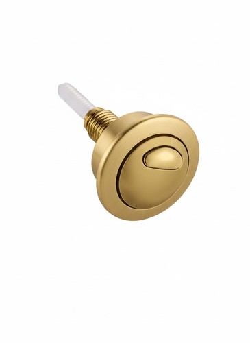 Brushed brass push button - brushed,