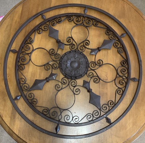 Ornate iron wall medallion - xl,