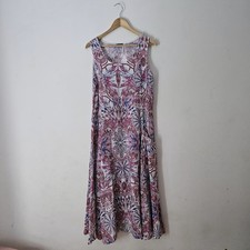 Luca Vanucci Made in Italy Colourful Linen Dress Lagenlook Pockets