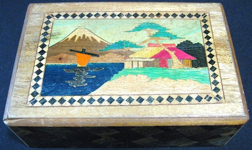 Vintage japanese puzzle box - vintage,