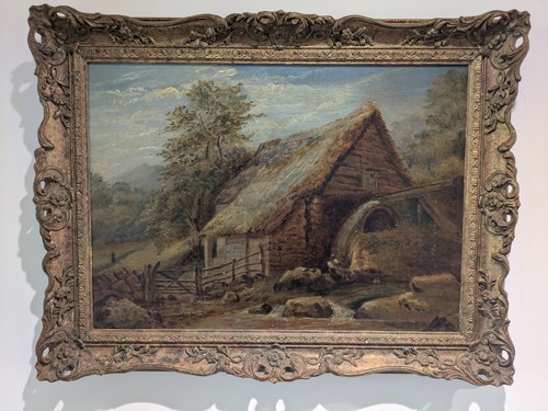 Antique edwardian oil painting - antique,