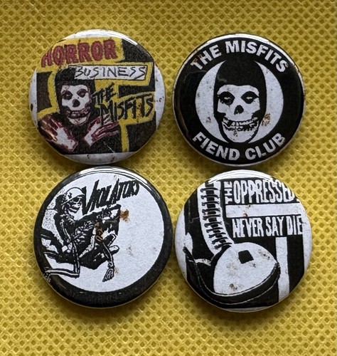 Four punk badges memorabilia - four,
