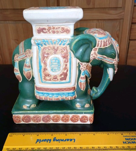 Ceramic elephant plant stand - ceramic,