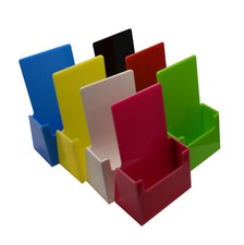 Colour Leaflet Holder Flyer Menu Counter Dispenser Business Card Holder DL A5 