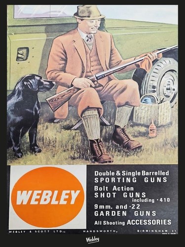 Webley vintage metal sign - metal,