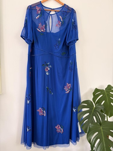 Monsoon blue embellished tea