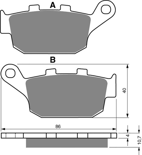 Brake disc pads - brake, r/h
