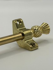 Set of 13 | Stair Carpet Rods Runner| Tower Finial - Polished Brass | Up To 70cm