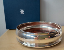 M C HERSEY & SON - 1993 Hallmarked Silver CHAMPAGNE / WINE BOTTLE COASTER + Box