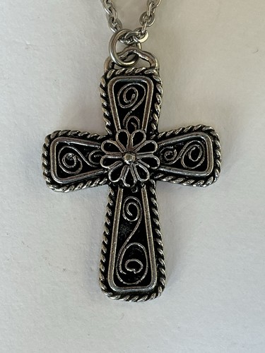 Vintage pewter cross - vintage, pendant