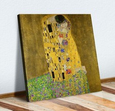 Gustav Klimt The Kiss square CANVAS WALL ART PICTURE PRINT PAINTING GOLD