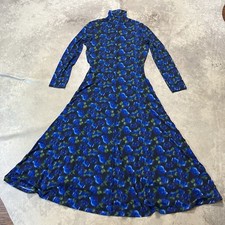 Kings Hil by Hunter Bell Dress Womens Size Medium Bold Print High Neck Stretch