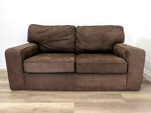 Sofa seater brown faux - sofa,