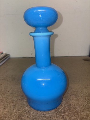 Vintage blue cased glass - cased,