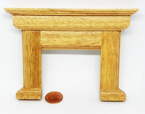 Dolls house wooden fireplace - dolls,