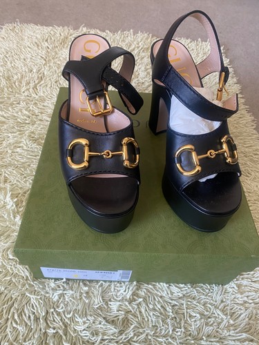 Gucci black platform horsebit - gucci,