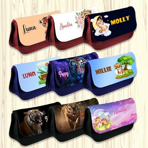 Personalised pencil case tiger - case,