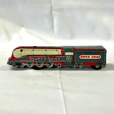 Vintage Marx Friction Tin Plate Litho Super Chief Train Engine