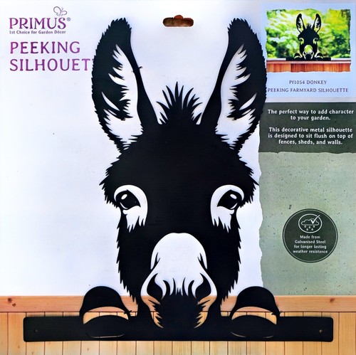 Metal peeking farmyard - metal, donkey