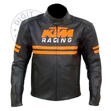 BRAND NEW KTM MOTORBIKE LEATHER MOTORCYCLE RACING JACKET CE ARMOURED BIKER GEAR