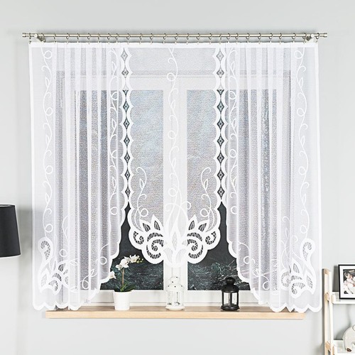 Jardiniere arched net curtain - arched,