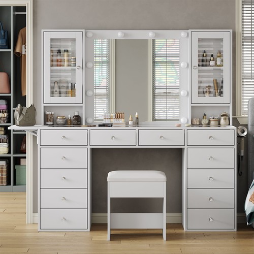 Dressing table with mirror - dressing,