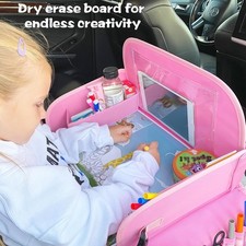MENZOKE Kids Travel Tray for Toddler Car Seat, Lap Tray for Girl Activities