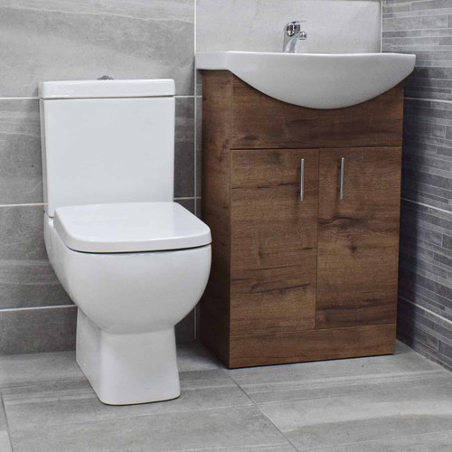 550mm walnut finish vanity - 550mm,