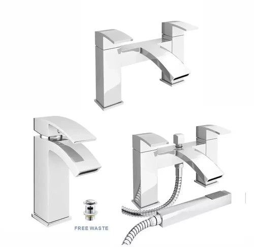 Waterfall bathroom taps chrome - taps,