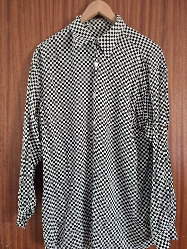 Vintage checkered shirt - vintage, long