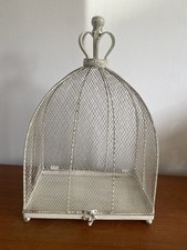 Cream Wire Cloche Birdcage