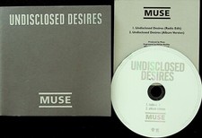 MUSE- Undisclosed Desires PROMO 2 track CD (2009) Oversize Card Sleeve