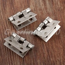 10x Mini Tiny Spring Hinge Cabinet Dollhouse Jewelry Cigar Box Hinges 26*31mm HQ