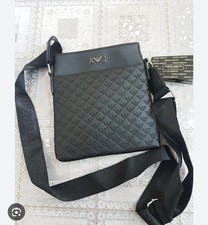 1 x Men's Borsa Pattern Crossbody Bag, Black. 