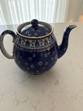 Antique 1920’s Shelley ‘Cloisello Ware’ blue Teapot 1 Litre Capacity