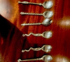 6 Carrol Boyes teaspoons - Pewter/ Stainless Steel