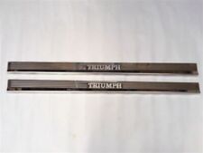 TRIUMPH STAG DOOR TREAD-PLATES PAIR STAINLESS STEEL NEW (814010-1)