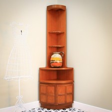 1970s Nathan Teak Corner Unit Mid Century Retro 744