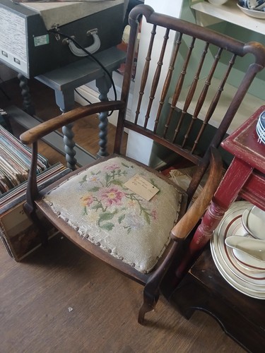 Edwardian spindle back chair - spindle,